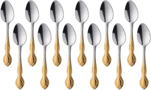 Miniatura 51 de Juego de 12 cucharas de café, mini cucharas de café, cucharas de espresso de acero inoxidable, cucharas pequeñas para postre, té, aperitivo, 4.6