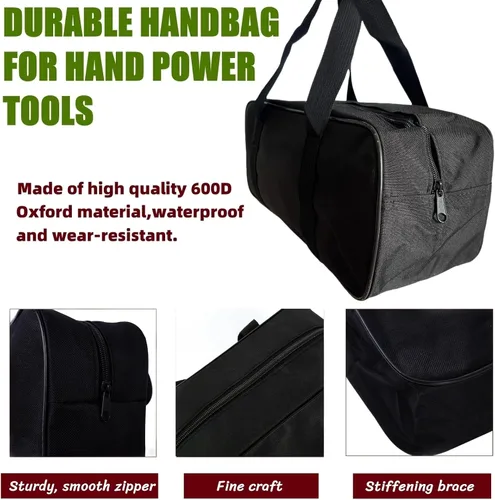 Miniatura 4 de BLIRITEL Bolsa de herramientas de boca ancha de 13 pulgadas, bolsa de herramientas Oxford impermeable, organizador de herramientas de gran capacidad