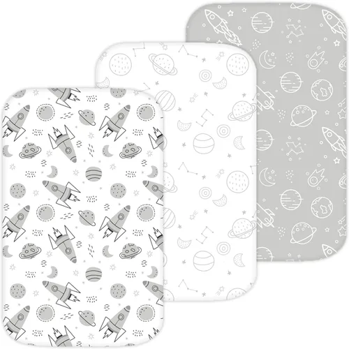 Miniatura 12 de Sábanas de moisés para Papablic, CoZee, Cowiewie, Ezebaby, Nawahev cuna y cama de noche para bebé de TansyPanda, 3 piezas, 33x20, ultra suaves