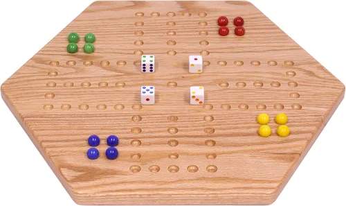 Miniatura 3 de Juego de mesa Aggravation (Wahoo), con tablero de madera maciza de roble, doble cara, 16" de ancho