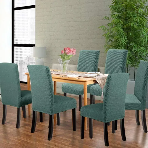 Miniatura 2 de Fundas para sillas de comedor Juego de 6 fundas deslizantes para sillas de comedor Fundas para sillas de cocina Fundas para sillas Parsons Fundas