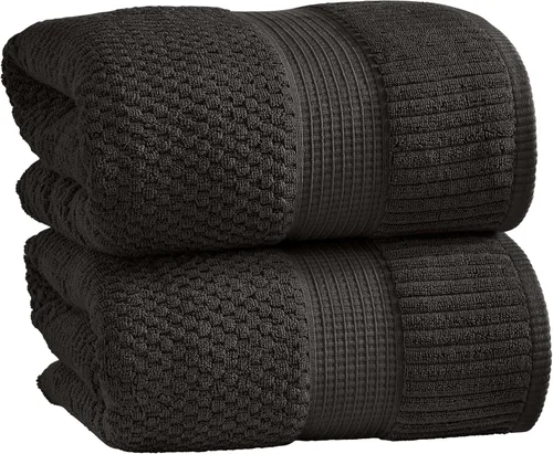 Miniatura 78 de NY Loft Juego de 4 toallas de baño 100% algodón, supersuaves y absorbentes, de secado rápido, 30 x 52 pulgadas, algodón texturizado y duradero