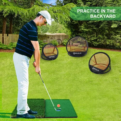 Miniatura 6 de RELILAC Juego de red de práctica de astillado de golf emergente, accesorios de objetivo de golf para interiores y exteriores, mejora tu juego corto