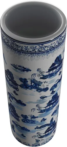 Miniatura 7 de Idea de regalo para decoración casera elegante de calidad fina - Depósito clásico para guardar paraguas y bastones de porcelana china de 24 pulgadas
