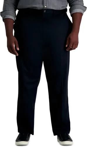 Miniatura 14 de Haggar Pantalón casual para hombre de alta calidad, sin planchado, color caqui, ajuste clásico, parte delantera plana