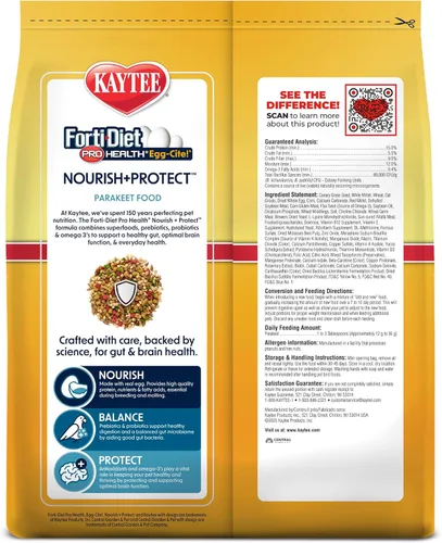 Miniatura 12 de Kaytee Forti-Diet Pro Health Egg-Cite Nourish+Protect para periquitos, apoya la reproducción y la muda, nutrición respaldada por la ciencia, salud