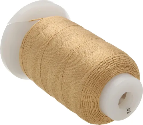 Miniatura 44 de The Beadsmith Cordón de seda pura – Castaño, tamaño E (0.325 mm/0.0128"), 200 yardas (600 pies), carrete de 1/2 onza