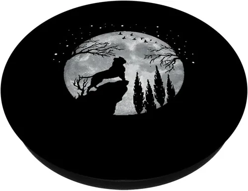Miniatura 2 de American Bully Full Moon At Night - Perros American Bully PopSockets intercambiables PopGrip