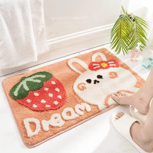 Miniatura 21 de Hi Space - Alfombras de baño de 31.5x19.7 pulgadas, alfombra de baño de hojas grises estilo bohemio antideslizante, lavable a máquina, de microfibra