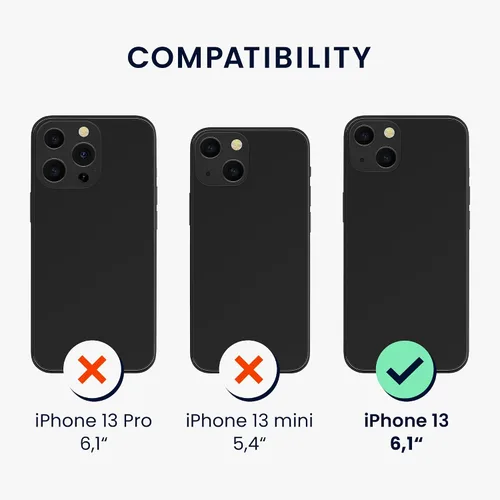 Miniatura 2 de kwmobile Juego de fundas transparentes 5 en 1 compatibles con Apple iPhone 13, incluye protectores de pantalla y cámara, transparente