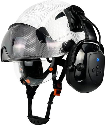 Miniatura 9 de Casco de seguridad SAFEBUILDER con visera, orejeras Bluetooth SNR 26dB, sombrero duro con viseras, orejeras montadas, sombreros duros ventilados