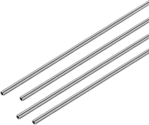 uxcell Tubo redondo de acero inoxidable 304 0.079 in OD 0.012 in espesor de pared 9.843 in longitud tubo recto sin costura 4 piezas