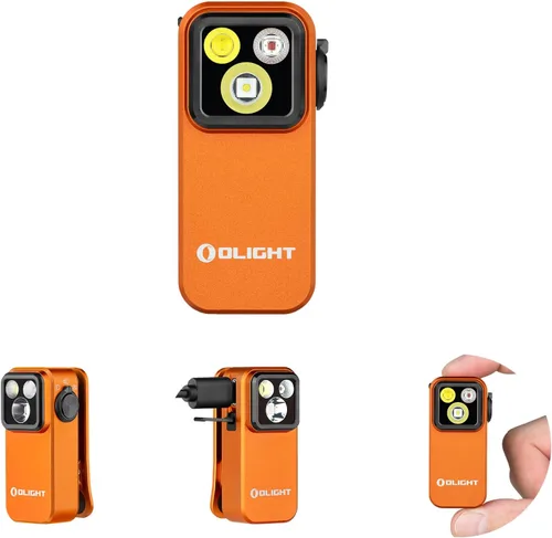OLIGHT Oclip Pro Linterna EDC de clip, recargable de 500 lúmenes con tres soluciones de iluminación, carga tipo C, luces magnéticas para