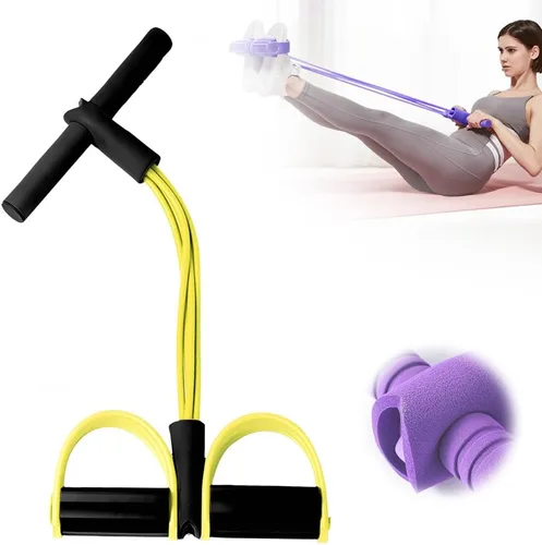 Miniatura 8 de Bandas de resistencia con pedales y asas, nueva banda elástica multifunción de yoga 2026, extensor de tobillo con pedal de pie actualizado de 6