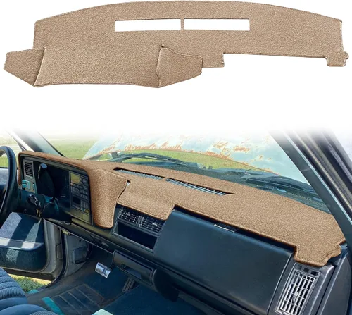 Yiz Alfombra de Cubierta para Tablero de Chevy Chevrolet Silverado/GMC Sierra C1500 C2500 C3500 K1500 K2500 K3500 Camioneta Pickup 1988-1994,