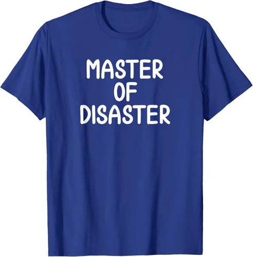 Miniatura 20 de Camiseta divertida con texto en inglés "Master Of Disaster