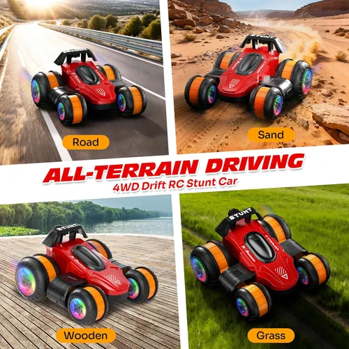 Miniatura 4 de Coche de Derrape de Alta Velocidad con Control Remoto para Niños, Coche RC de Deformación Giratoria de 360 Grados para Niños y Niñas de 3 a 16 Años