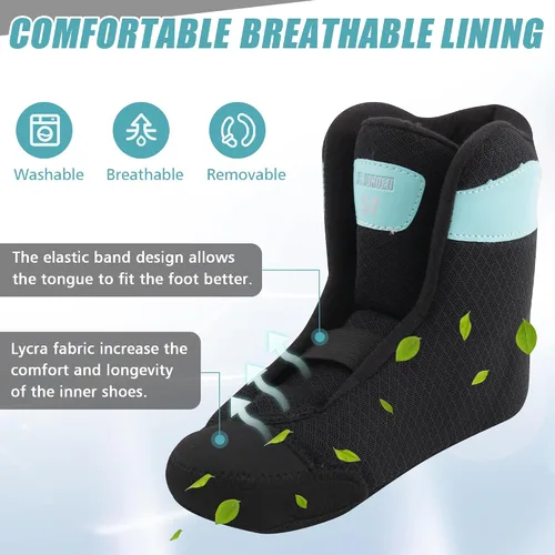 Miniatura 4 de Patines en línea para niños, niñas y niños, 4 tamaños ajustables con ruedas de luz completa para mujeres y hombres, carcasa exterior duradera