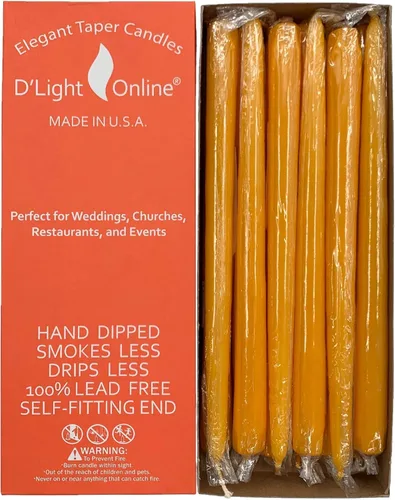 Miniatura 41 de D'light Online Elegantes Velas Cónicas de Otoño Estacional de 10 Pulgadas de Calidad Premium - Sin Perfume, Velas Cónicas Sumergidas a Mano, Sin