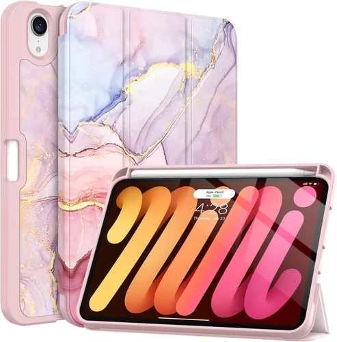 Miniatura 16 de Soke Funda para iPad mini 7(A17 Pro) 2024/iPad Mini 6 2021 de 8.3 pulgadas con Soporte para Lápiz-[Carga de Lápiz + Activación/Suspensión