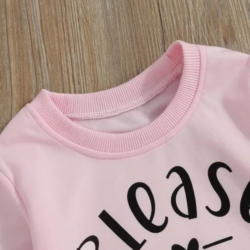Miniatura 77 de Mandizy Conjunto de ropa de otoño para bebé niña pequeña, sudadera de manga larga con estampado de letras bendecidas, pantalones de camuflaje
