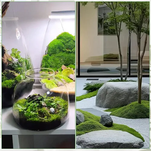 Miniatura 4 de Musgo artificial para manualidades, musgo verde falso de 10.6 onzas para plantas en maceta, decoración de bricolaje, paredes, centros de mesa, Verde