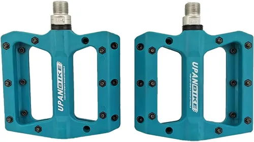 Miniatura 10 de UPANBIKE Pedales de bicicleta 3 pedales de rodamiento sellados 9/16 "husillo de fibra de nailon (poliamida) plataforma plana para MTB Mountain Bike