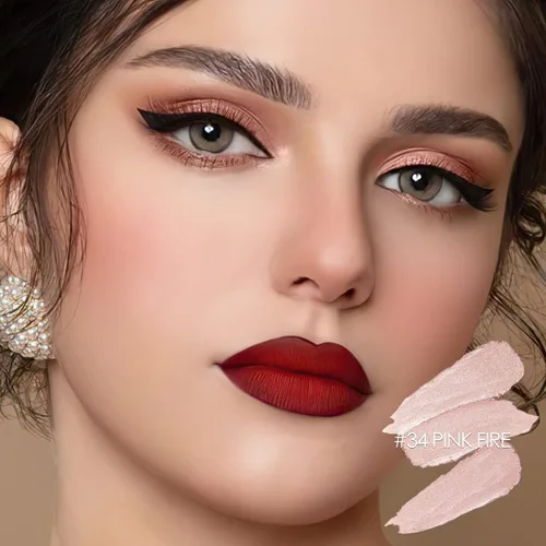 Miniatura 2 de FOCALLURE - Sombra de ojos en barra, cremosa, brillante y mate, lápiz iluminador suave para mujeres, sombra de ojos y delineadores de larga FUEGO