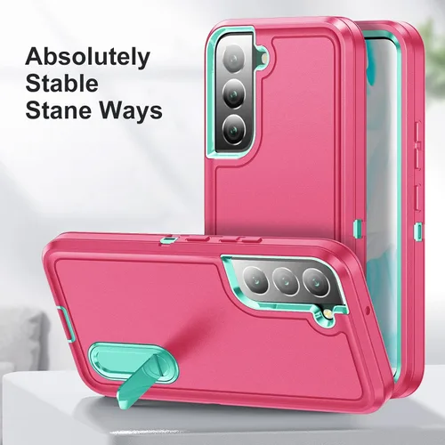 Miniatura 5 de BaHaHoues - Funda para Samsung Galaxy S22 con patas de apoyo incorporadas, cubierta protectora a prueba de golpes/polvo/caídas de grado militar