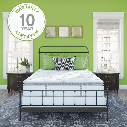 Miniatura 10 de Classic Brands Decker COOL GEL Colchón híbrido de espuma viscoelástica y resortes internos de 10 pulgadas, colchón en una caja, tamaño individual