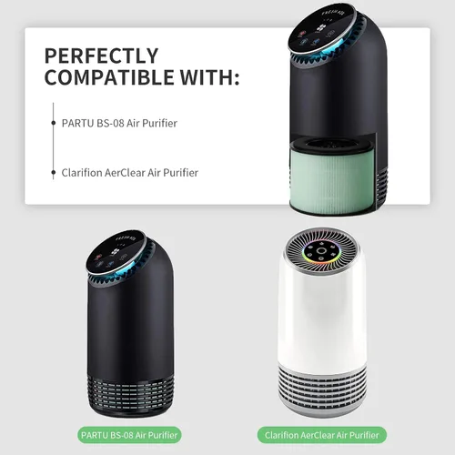 Miniatura 2 de SAKEGDY Filtro de repuesto BS-08, compatible con PARTU BS-08/Clarifion AerClear purificador de aire, filtro principal 3 en 1, paquete de 2