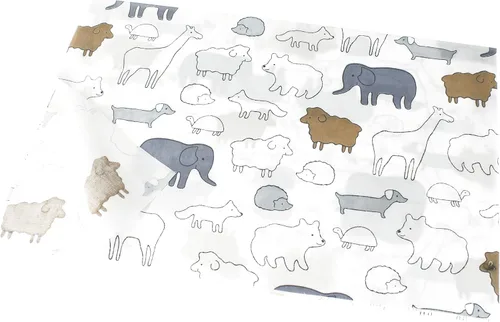 Cuadrados de tela precortados 100 % algodón impreso (18 x 29 pulgadas) para manualidades, álbumes de recortes, suministros de manualidades - animales