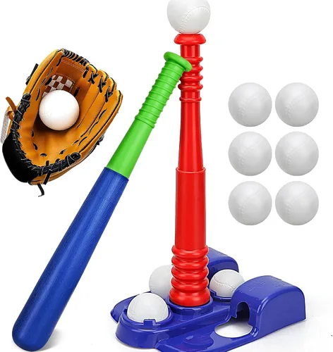 TOY Life Juego de Tball para Niños de 3-5 y 5-8 Tball para Niños de 5-8 Bat de Tee para Niños Pequeños Set de Bate de Béisbol para Niños de 3-5