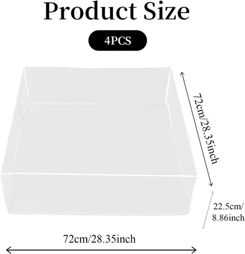 Miniatura 2 de Fundas de cojín de plástico para asiento de sofá, 4 fundas transparentes impermeables para sofá, fundas de sofá impermeables de PVC, fundas de sofá
