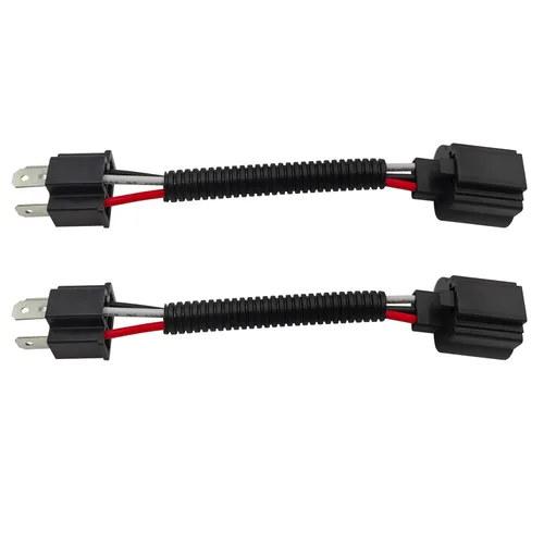 Miniatura 7 de Audak 2 piezas H4 9003 HB2 enchufes de arnés de cableado de cerámica de alta resistencia con conector hembra para faros comunes o antiniebla
