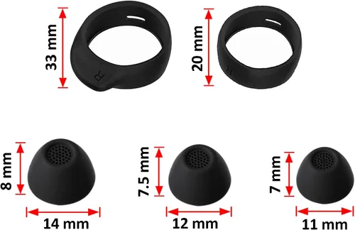 Miniatura 5 de A-Focus Juego de 8 pares de ganchos de espuma para las orejas de Galaxy Buds FE Memoyr de repuesto, cómodos auriculares con alas de ala, kit