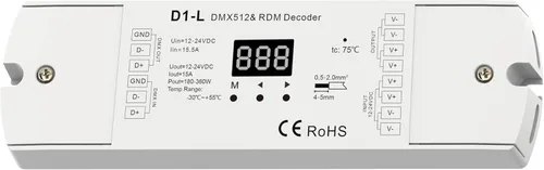 Miniatura 7 de 32CH RGBW DMX512 Decodificador 8 bits/16 bits RGBW LED controlador 32 canales controlador RGBW LED tira de luz DIM/CT/RGB/RGBW controlador DC5V-24V