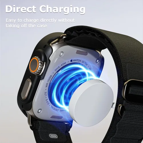 Miniatura 5 de Paquete de 2 fundas con protector de pantalla de privacidad para Apple Watch SE 3 (2025) / SE2 / SE/Series 6/5/4 de 1.575 pulgadas, funda protectora