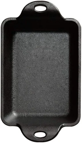 Miniatura 8 de Lodge HMSRC - Mini servidor rectangular de hierro fundido mejorado y sazonado con calor, 10 onzas, color negro