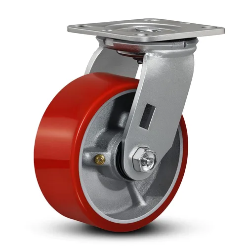 Miniatura 66 de Ruedas industriales de 4 x 2 pulgadas, ruedas resistentes, ruedas de poliuretano, capacidad de hasta 3200 libras. Uso para camión de plataforma