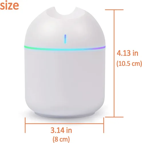 Miniatura 5 de Humidificador pequeño humidificador de aire de niebla fría, funcionamiento silencioso, apagado automático, mini humidificador con luz LED