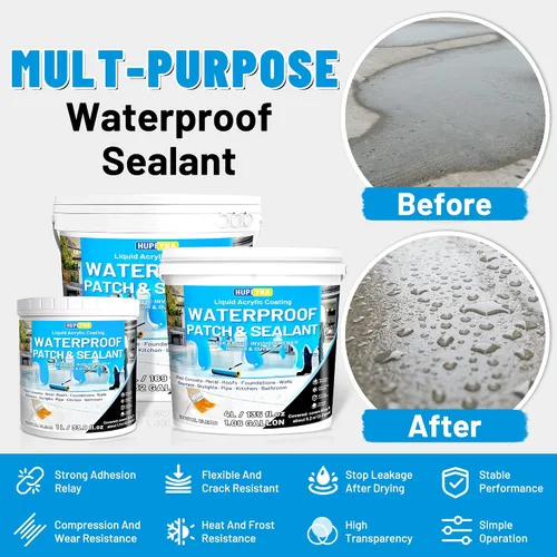 Miniatura 6 de Hupeyna Sellador impermeable líquido, agente invisible a prueba de agua, reparación antifugas, revestimiento impermeable transparente, pegamento