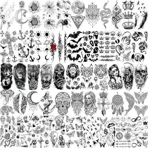 Miniatura 5 de VANTATY - Tatuajes temporales, diseño de flor 009