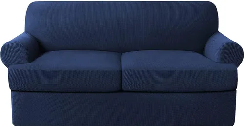 Miniatura 21 de Fundas elásticas para sofá de gama alta con fundas de cojín de asiento en T separadas, fundas de sofá jacquard de elastano, protector de muebles