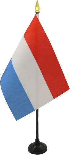 Miniatura 23 de AZ FLAG Bandera de mesa de Albania de 4 x 6 pulgadas - Bandera de escritorio albanesa 5.9 x 3.9 in - Tapa de lanza dorada
