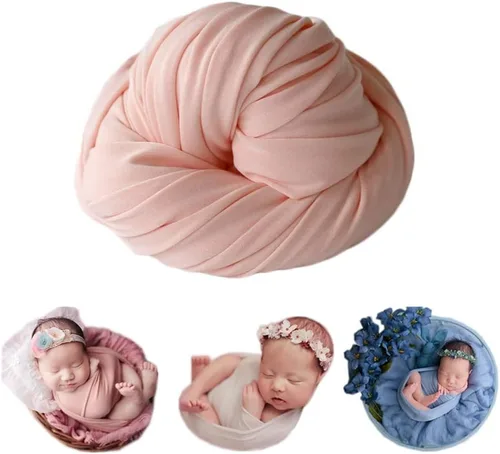 Miniatura 9 de Coberllus Accesorios de fotografía para recién nacidos, manta elástica sin arrugas para niños y niñas Azul