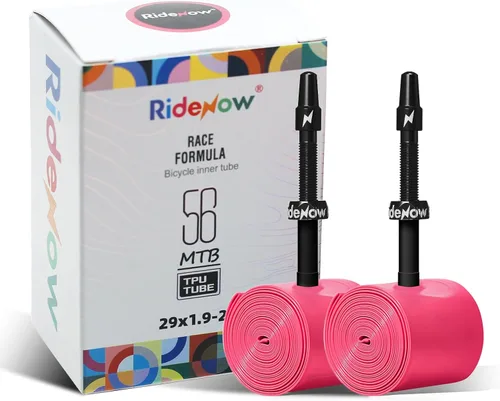 RideNow - Paquete de 2 tubos interiores para bicicleta MTB de 24//26/27.5/29 pulgadas para 1.3-2.0/1.9-2.5, con válvula Presta de metal/TPU de