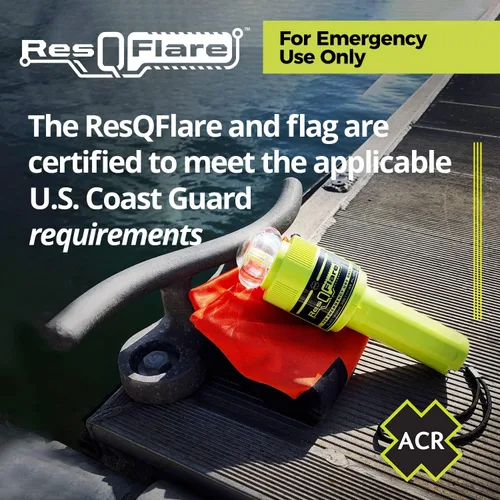 Miniatura 2 de ACR ResQFlare Señal de emergencia electrónica E-Flare y bandera, reemplazo aprobado por USCG para bengalas pirotécnicas - ACR 3966