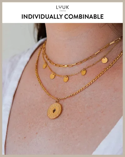 Miniatura 5 de LUUK LIFESTYLE Filigree Stainless Steel Necklaces, Bracelets and Jewelry Sets, Modern Design Jewels, Fashion Accessory for Women, Adjustable Length