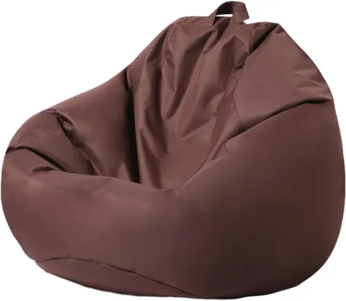 Miniatura 11 de Morbuy Puf para niños y adultos (sin relleno), funda suave y perezosa para sofá cama, lavable, almacenamiento de gran tamaño para interiores y Marrón